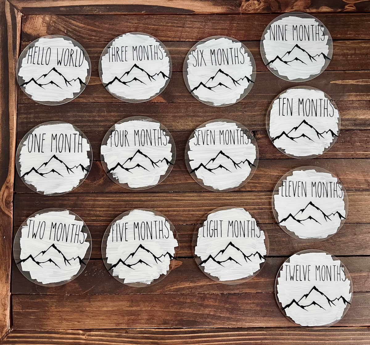 Mountain Milestone Acrylic Discs – Tulle + Timber